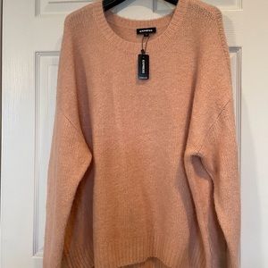 Powder Puff Pink Crewneck Tunic Sweater